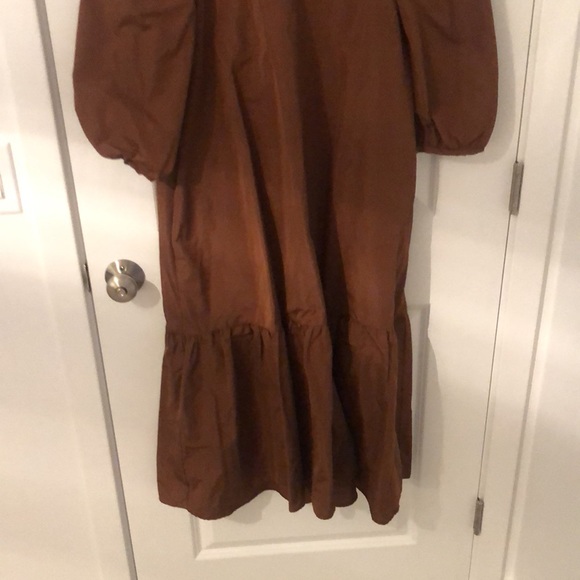 Zara puff sleeve midi dress - Picture 4 of 12